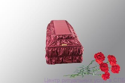 Гроб обитый гофра красный — изображение 3